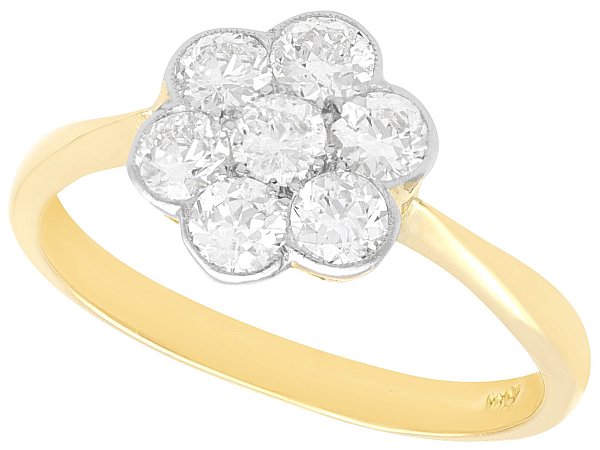 Floral Diamond Ring Antique