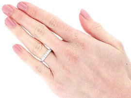 1.3 carat Eternity Ring Platinum Wearing Image