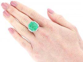 Emerald and Diamond Ring Wearing