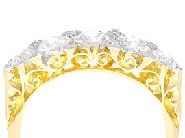 18k Yellow Gold Five Stone Diamond Ring
