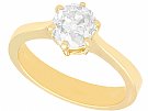 1.38ct Diamond and 18ct Yellow Gold Solitaire Ring - Antique and Contemporary