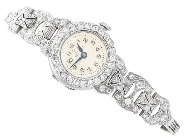 Ladies Diamond Watch White Gold
