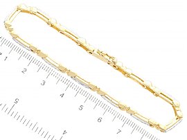 Gold Diamond Bracelet Vintage Size 