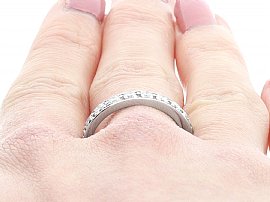Eternity Ring on the hand