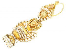 Pearl Tassel Gold Earrings