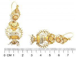 Antique Pearl Tassel Earrings