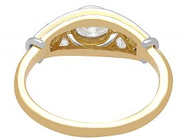Solitaire Diamond Ring Yellow Gold 1920s 