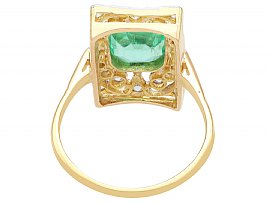  Emerald and Diamond Ring Back 