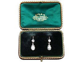Pear Cut Diamond Earrings UK Boxed