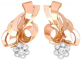 Rose Gold Diamond Earrings UK