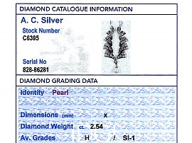 Vintage Diamond Necklace Grading Data