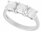 1.73 ct Diamond and 18 ct White Gold Trilogy Ring - Antique and Contemporary