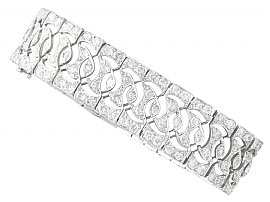 10.16ct Diamond and Platinum Bracelet - Art Deco - Antique French Circa 1925