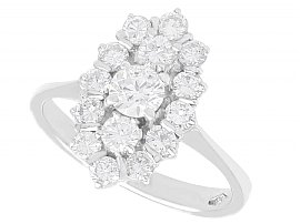 18ct White Gold Diamond Cluster Ring UK