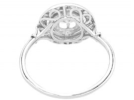 Platinum Art Deco Diamond Cluster Ring 