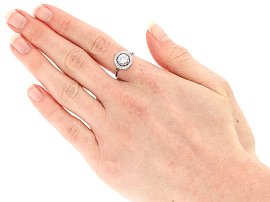 Wearing Art Deco Diamond Cluster Ring 