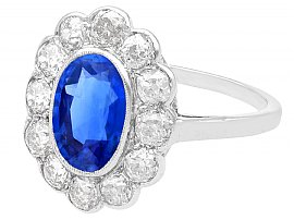 Diamond Ring with Sapphire