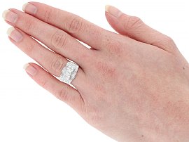 Multi Stone Diamond Dress Ring Wearing 