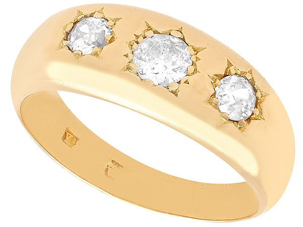 17k Gold Diamond Trilogy Ring