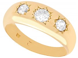 17k Gold Diamond Trilogy Ring
