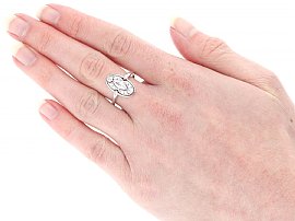 Art Deco Diamond Ring Wearing 