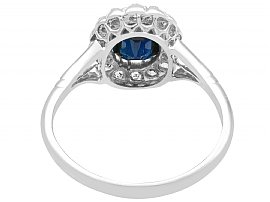 Blue Sapphire and Diamond Ring 1930s 