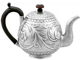 Dutch Silver Bachelor Teapot - Antique Circa 1910