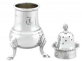 Large Boxed Silver Condiment Set 
