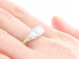 Diamond Trilogy Ring Wearing Image