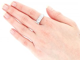 French Cut Diamond Trilogy Ring