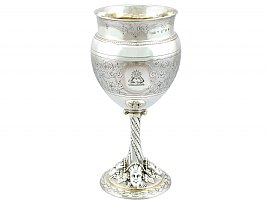Sterling Silver Gilt Goblet - Antique Victorian (1871)