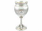 Sterling Silver Gilt Goblet - Antique Victorian (1871)