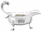 Newcastle Sterling Silver Sauceboat by Robert Makepeace I - Antique George II (1754)