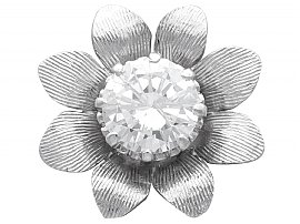 Single Large Diamond Flower Stud Earring