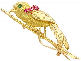 Vintage Gold Bird Brooch UK
