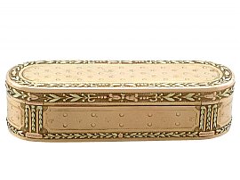 French 20 ct Gold Snuff Box - Antique Circa 1870