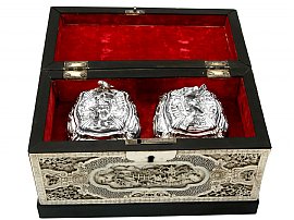 Georgian Silver Tea Caddies Boxed 