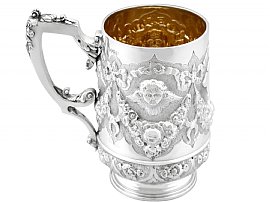 Sterling Silver Christening Mug - Antique Victorian (1886)