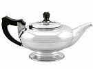 Sterling Silver Teapot - Arts and Crafts Style - Antique George V (1931)