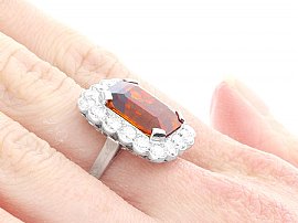 Wearing an Citrine and Diamond Ring 