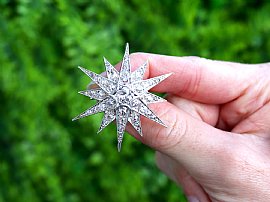 Diamond Star Brooch Victorian