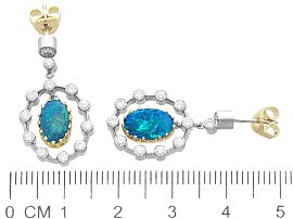 Antique Opal and Diamond Drop Earrings 
