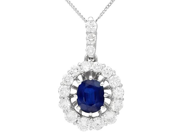 Vintage Sapphire and Diamond Pendant UK