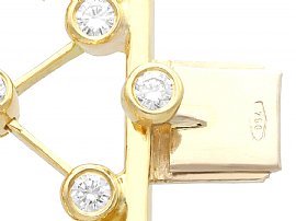 Vintage Diamond Bracelet 18k Gold Hallmarks