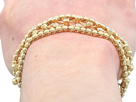 Wearing a Vintage Diamond Bracelet 18k Gold