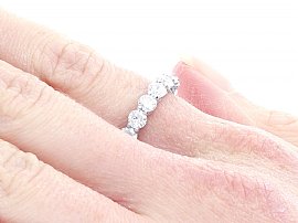 Full Diamond Eternity Ring on the Hand