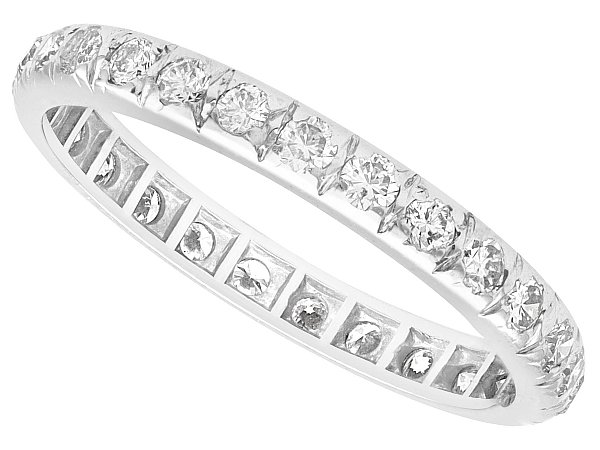 1920s Diamond Eternity Ring White Gold 