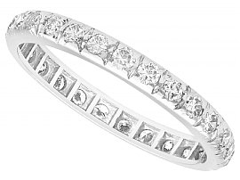 1920s Diamond Eternity Ring White Gold 