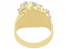 side view gold diamond ring