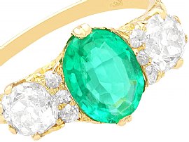 Victorian Ring Gemstone Closeup